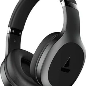 BoAt Rockerz Style Wireless Bluetooth Over-Ear Headphones – Long Battery, Deep Bass & Low Latency (Black)